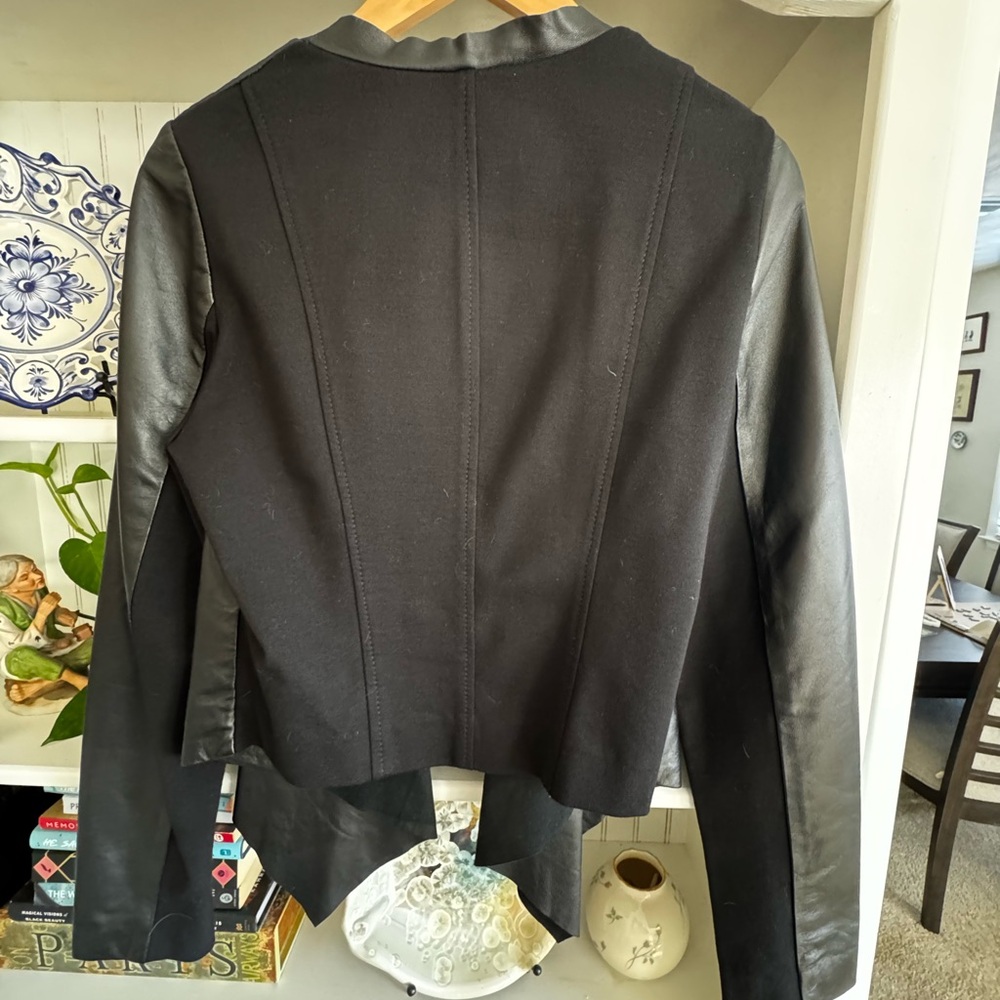 Black Leather Women's Jacket - Picture 2 of 5